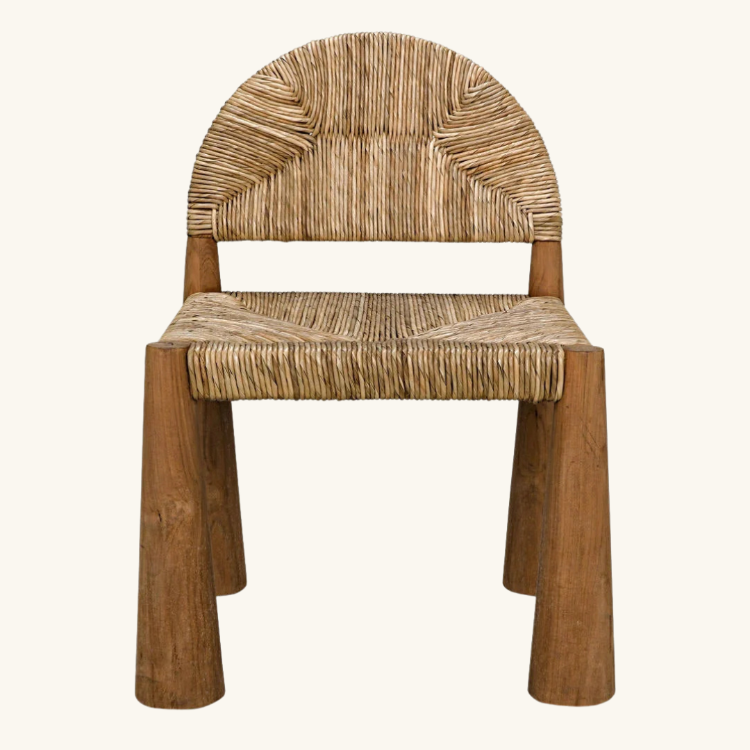 Handwoven Rattan Teak Chair