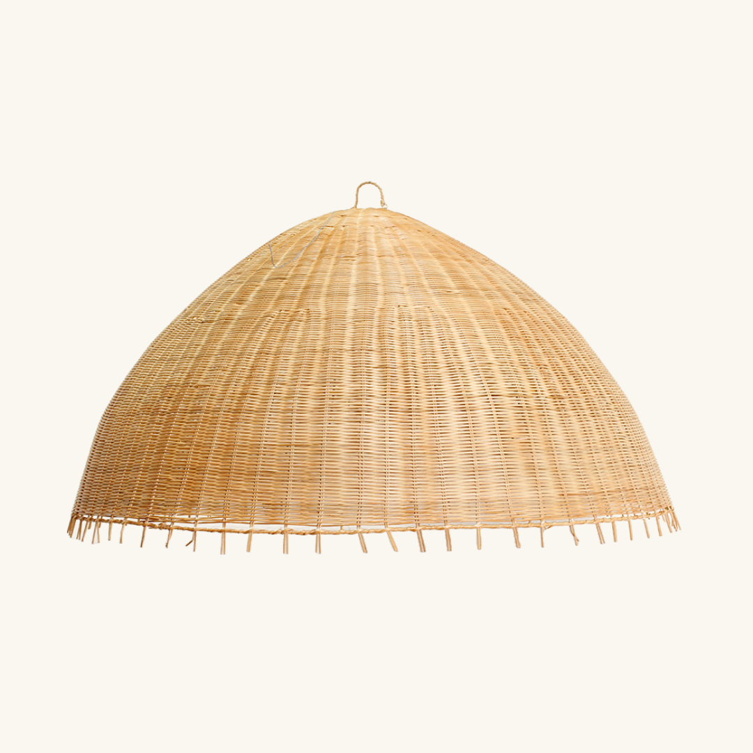 Large Rustic Rattan Pendant