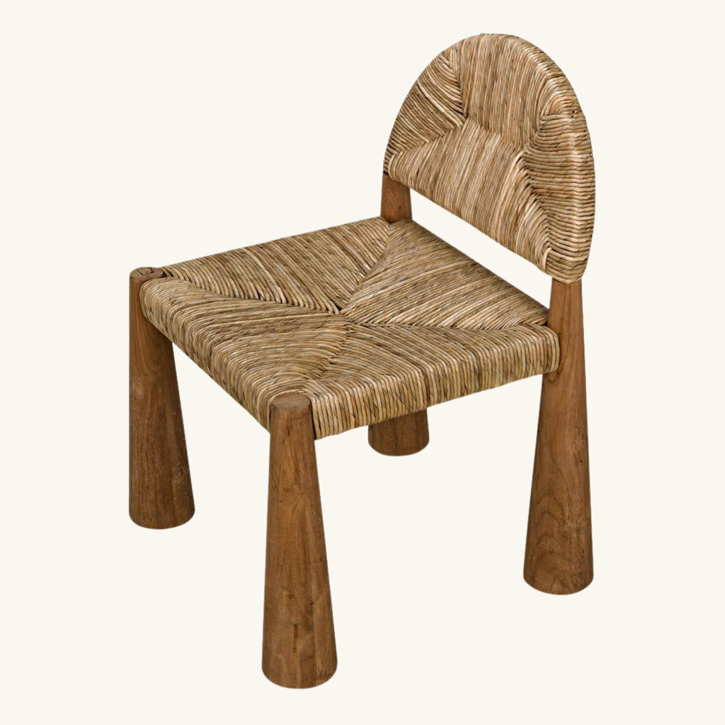 Handwoven Rattan Teak Chair