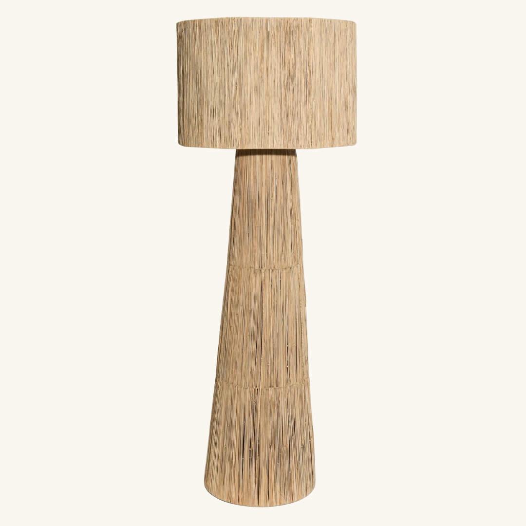 Natural Raffia Floor Lamp Natural
