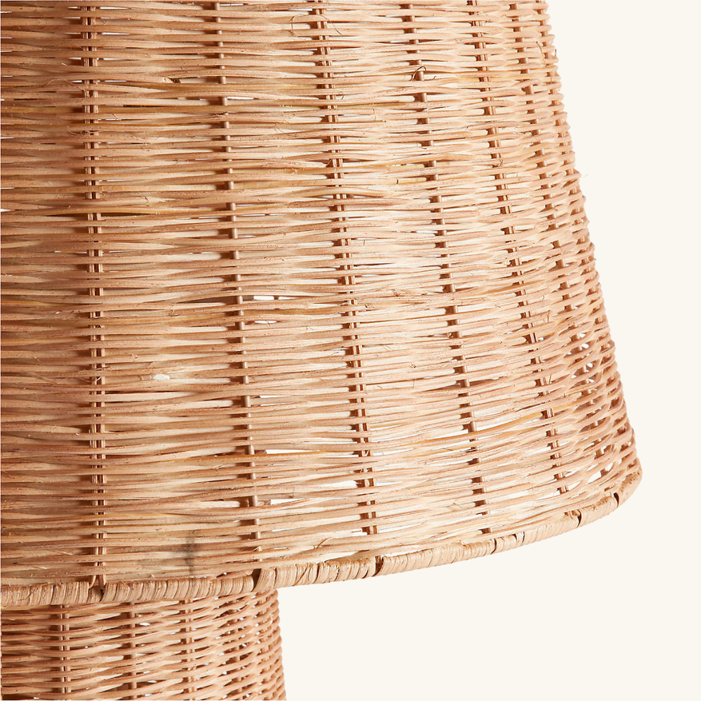 Conical Rattan Floor Lamp