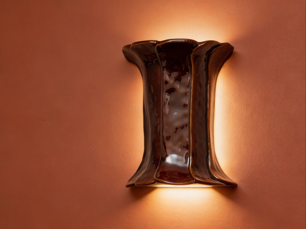 Fluted Ceramic Wall Sconce
