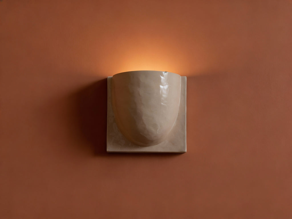 Ceramic Wall Sconce Light Cream